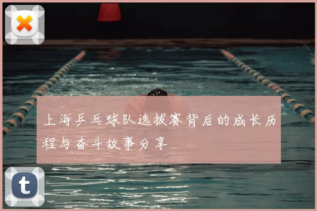 上海乒乓球队选拔赛背后的成长历程与奋斗故事分享